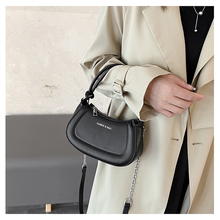 Túi xách JASMIN NOIR da PU phối dây xích thời trang sành điệu cho nữ