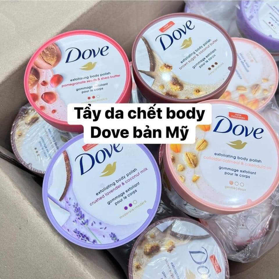 Tẩy Tế Bào Chết Body Dove Exfoliating Body Polish Scrub 298g Bản Mỹ