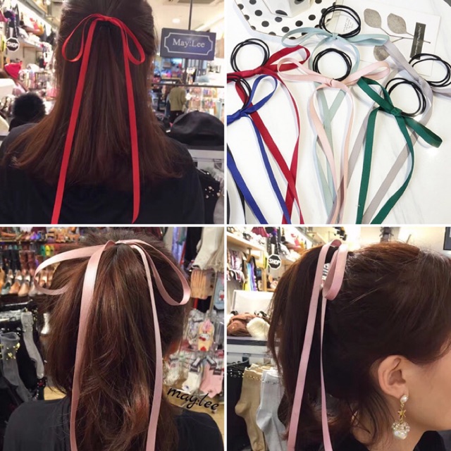 B99 Dây buộc tóc ruy băng thả rơi