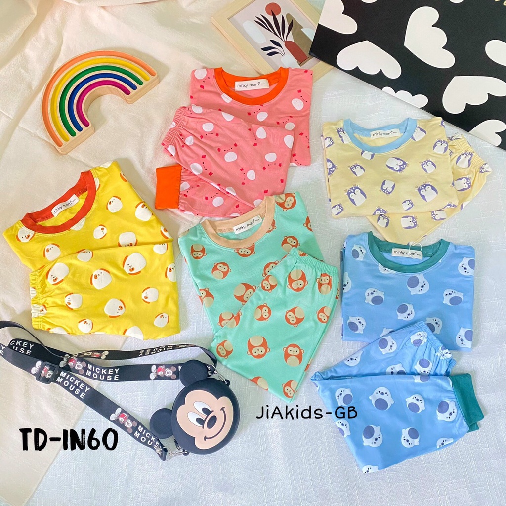 Bộ thun lạnh minkymom  dài tay cho bé