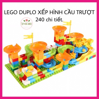 Lego cầu trượt - đồ chơi xếp hình cho bé - 240 chi tiết - tương thích với lego duplo