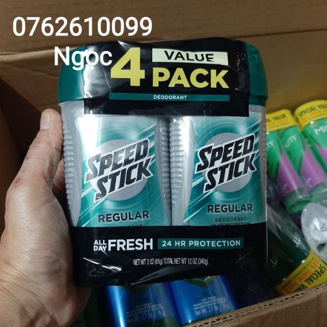 Sét 4 tuýp SPEED STICK REGULAR 85g - Hàng Mỹ