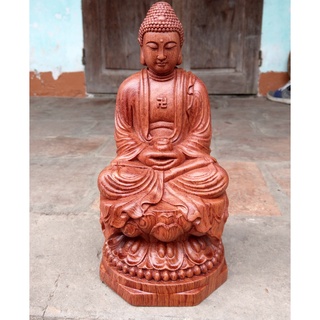 Phật Adida - Gỗ Hương - Cao 30cm