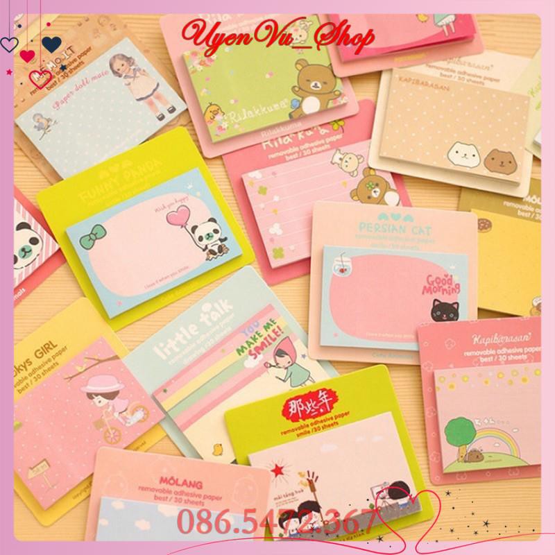 Giấy Note dễ thương ( giấy ghi chú ) [Siêu Sale] [Ảnh thật] [Chính hãng]