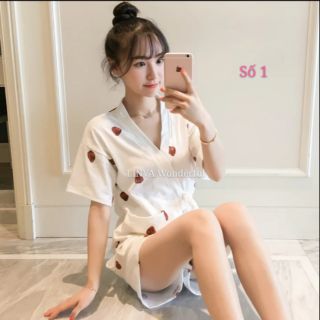 [ CÓ SẴN BỘ SỐ 5 SIZE L, KÈM ẢNH THẬT] Đồ Ngủ Quảng Châu 1