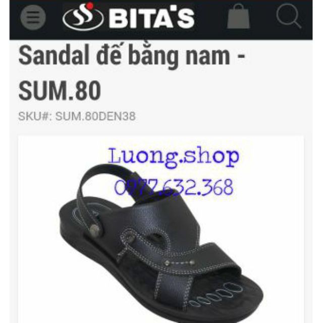 giảm sandal nam Dép da bitas da nam DUM109 nâu, vàng