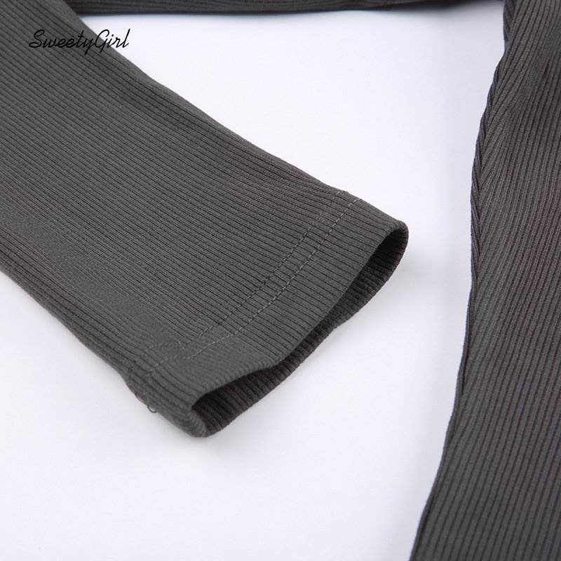 Áo Thun Tay Dài Cổ Chữ V Dáng Ôm Phối Màu Tương Phản Thời Trang 2022 Dành Cho Bạn Nữ