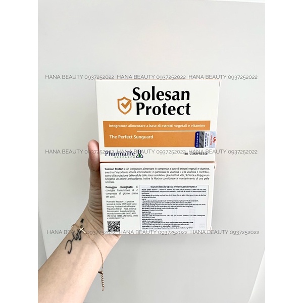 Viên uống chống nắng và sáng da Solesan Protect Pharmalife
