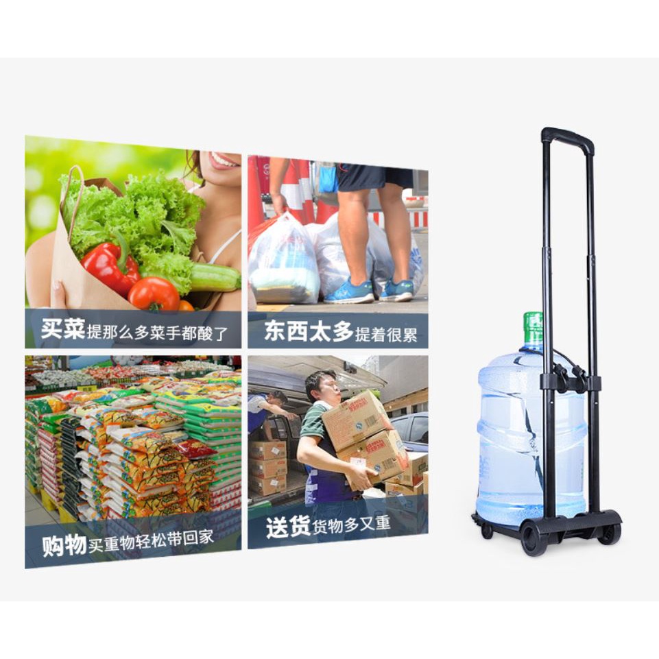 Xe Kéo Hàng Đa Năng Tiện Dụng Có dây chằng Tải Trọng 33kg-XKT02