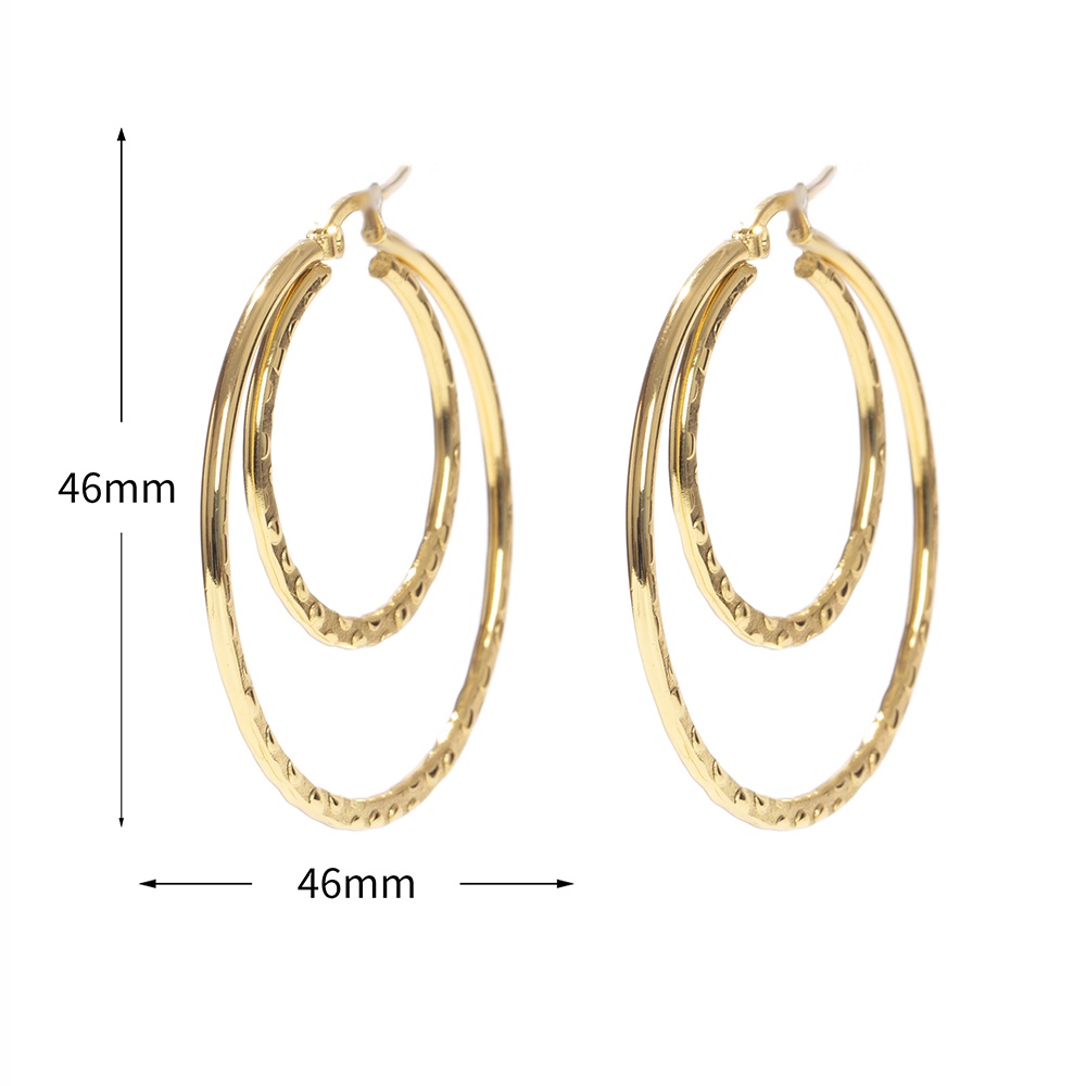 Khuyên Tai Tròn To 40MM Bằng Thép Titan / Thép Không Gỉ Không Gây Dị Ứng Dành Cho Nữ