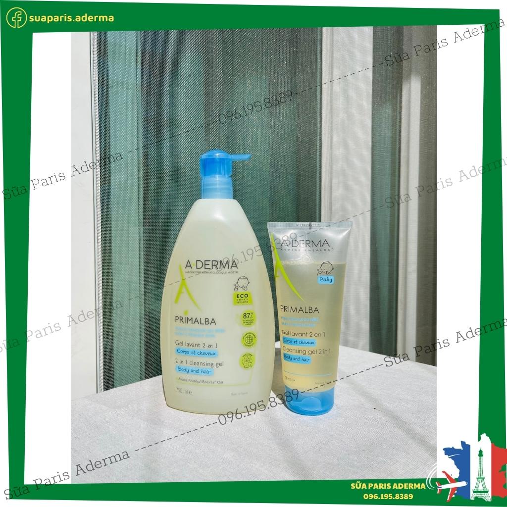 Sữa tắm A derma tắm gội 2in1 cho bé từ sơ sinh Sữa Tắm Aderma Primalba baby 2in1 chai 750ml_Sữa Paris Aderma