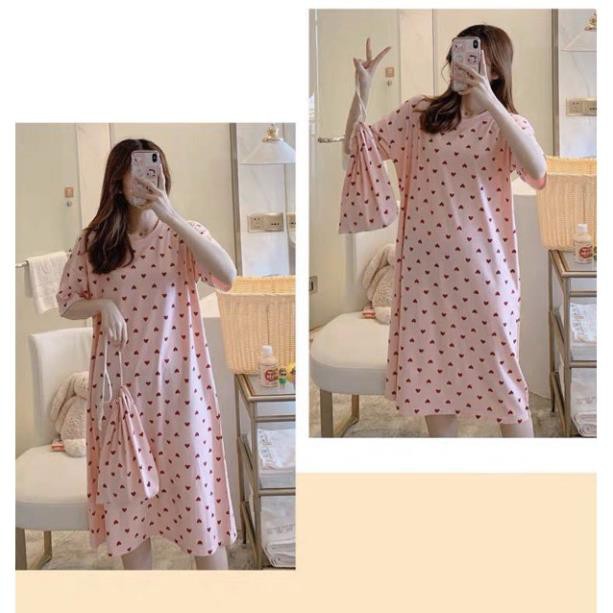 Váy ngủ hoạ tiết hình dáng xuông _ TẶNG KÈM TÚI ĐỰNG | BigBuy360 - bigbuy360.vn