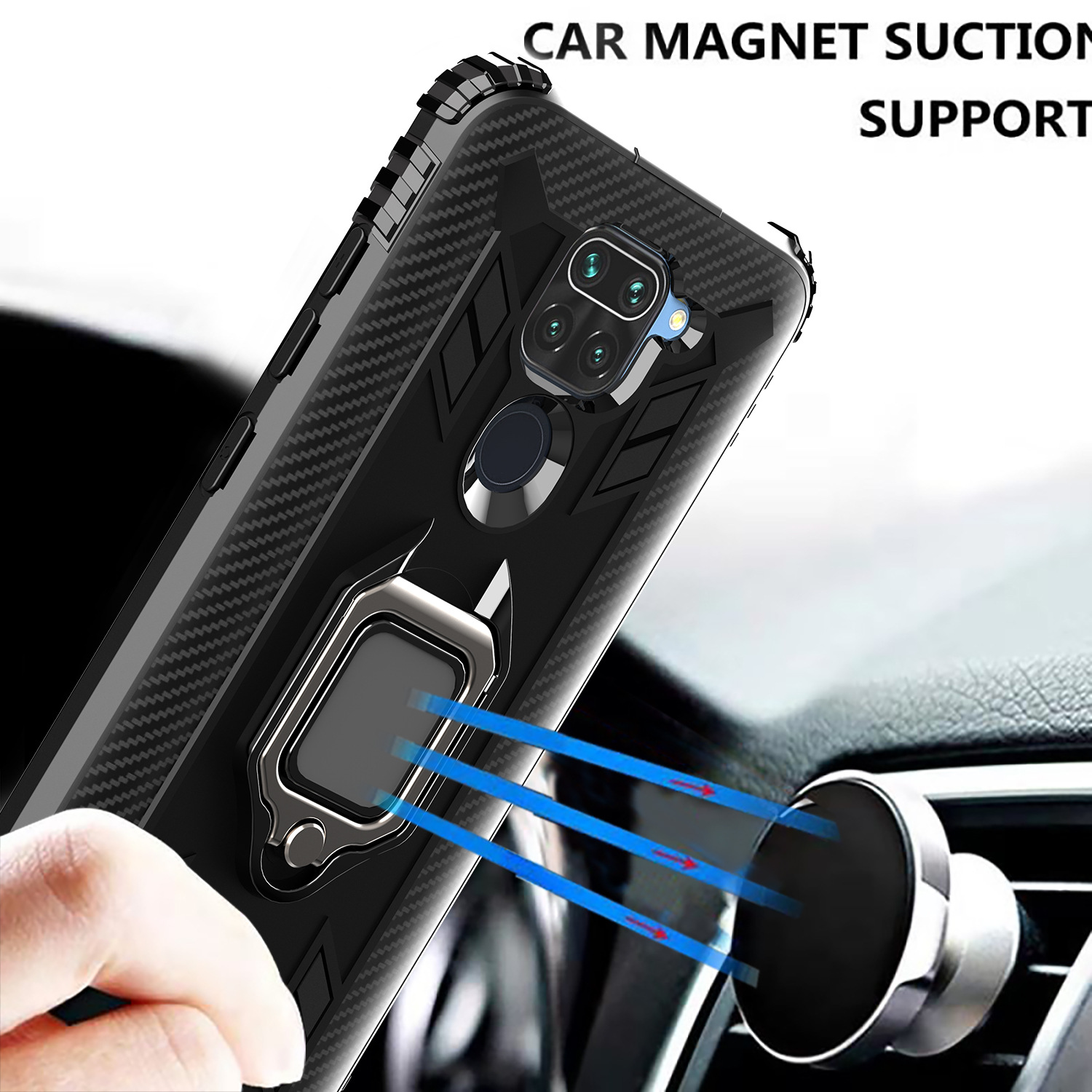 Ốp Lưng Bảo Vệ Chống Sốc 3c Có Nam Châm Cho Redmi Note 9 Redmi 10x 4g | BigBuy360 - bigbuy360.vn