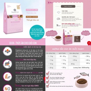 Thức ăn hạt thịt cừu & vịt Natural Core cho chó
