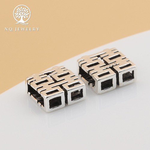 Charm bạc song hỷ xỏ ngang - NQ Jewelry