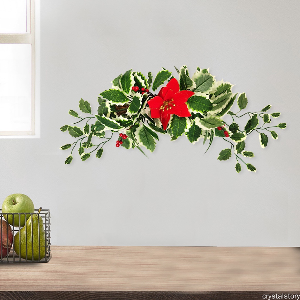 🍁Spring Summer Etc. Door Lintel Decoration Simulation Wall Hanging Valentine's Day Easter 1pcs For Mirrors Windows And Arches Silk Cloth Or On The Mantelpiece. Green Pine Tree Simulates Pine Needles🌾