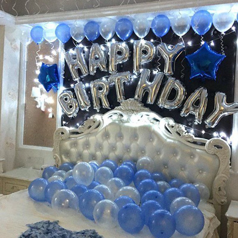 Bong Bóng Tráng Nhôm 16 inch Hình Chữ Happy Birthday Dùng Trang Trí Tiệc Sinh Nhật