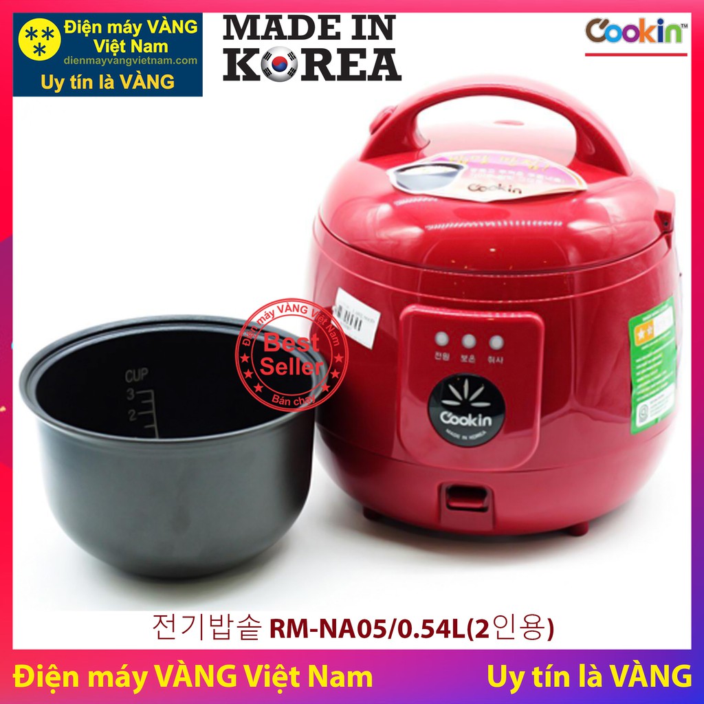 Nồi cơm điện Hàn Quốc Cookin RM-NA05 0.54 Lít, RM-NA10 1.0 Lít - Hàng chính hãng