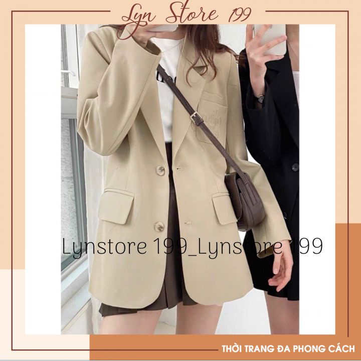 Áo blazer 2 lớp dài tay nhiều màu phong cách Hàn quốc Áo vest nữ khoác ngoài Mã A55