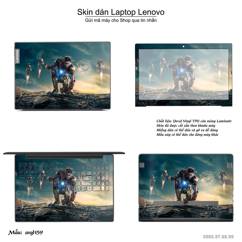 Skin dán Laptop Lenovo in hình Avenger _nhiều mẫu 3 (inbox mã máy cho Shop)