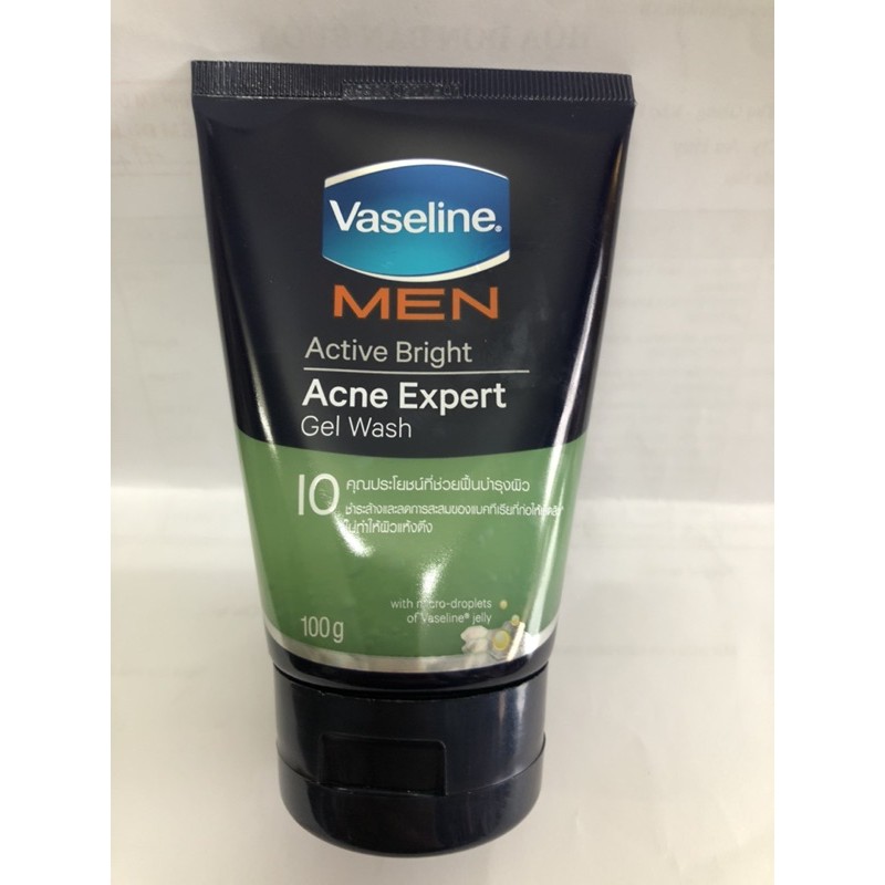 Sữa rửa mặt Vaseline Men Active Bright Acne Expert 100g