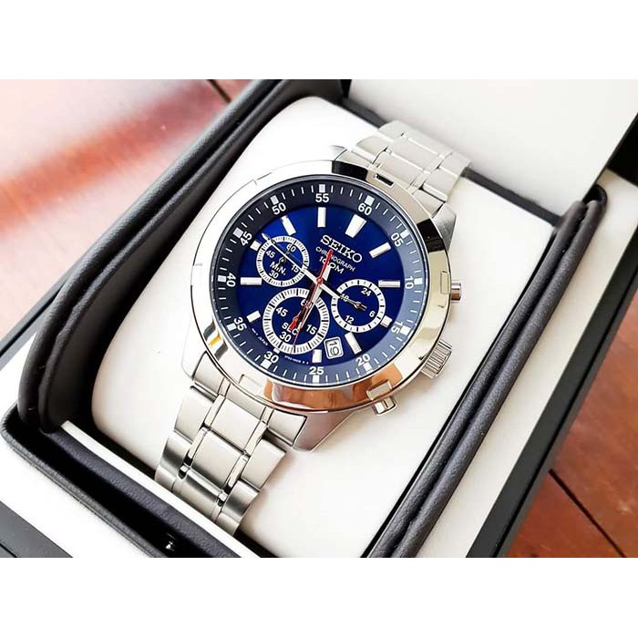 Đồng hồ nam Seiko Chronograph SKS603P1 dây thép, mặt kính Hardlex Crystal , chống chầy , chống nước .