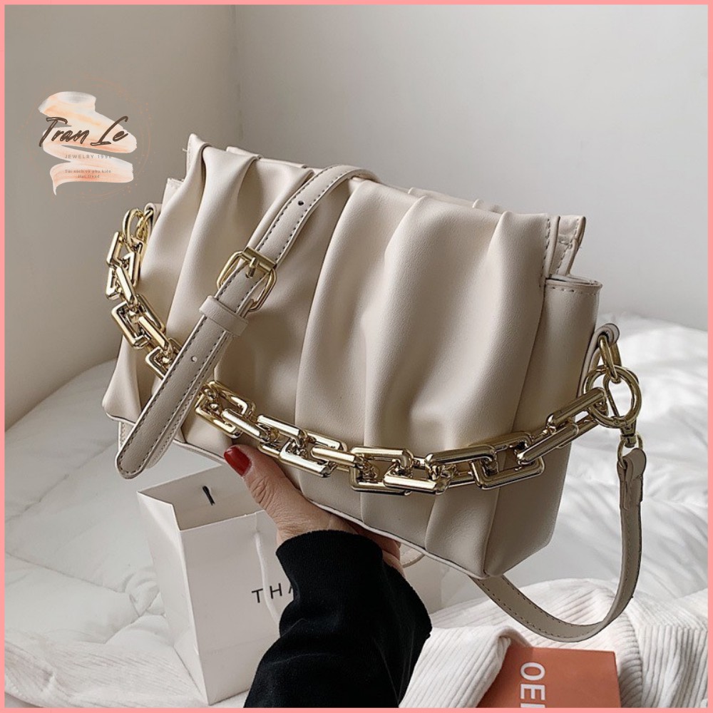 Tui Xach Nữ Gấp Ly Phối Xich Sang Trọng Thời Trang Mua He 21 Tại Ha Nội