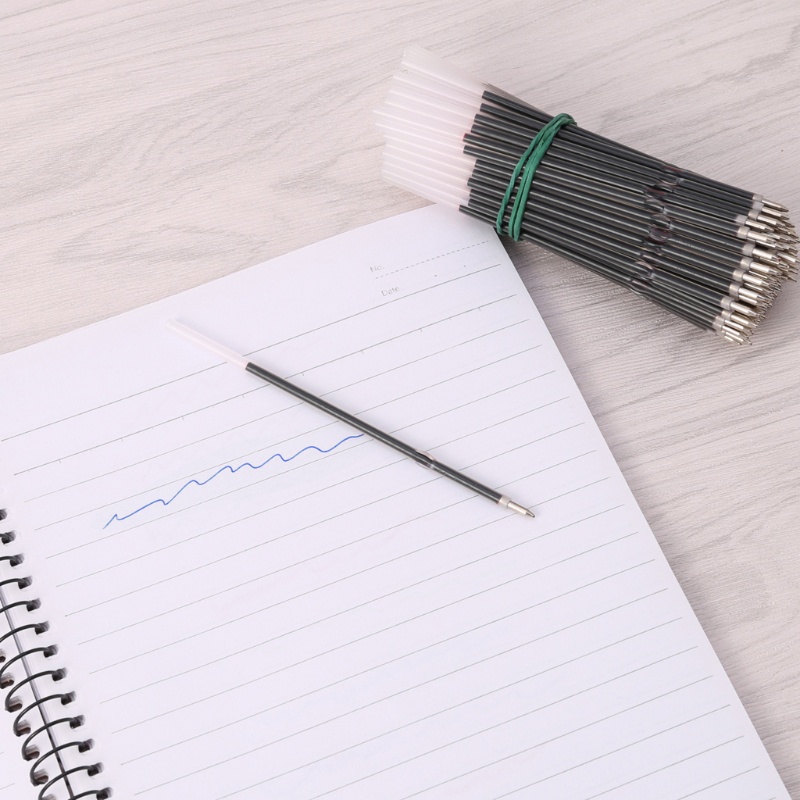 Set 100 ruột bút bi đen/xanh dương/đỏ 0.7mm cho trường học văn phòng