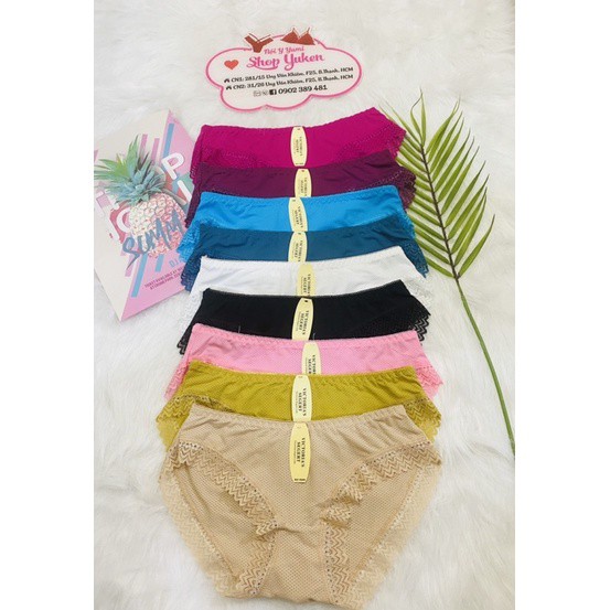♥️ SHOP UY TÍN ♥️♥️ Quần Lót Nữ Thông Hơi Phối Ren Thoáng Mát Êm Q5866 Quần chíp thông hơi