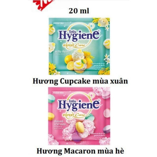 Nước xả Hygiene đậm đặc siêu thơm 20ml - dây 12 Gói