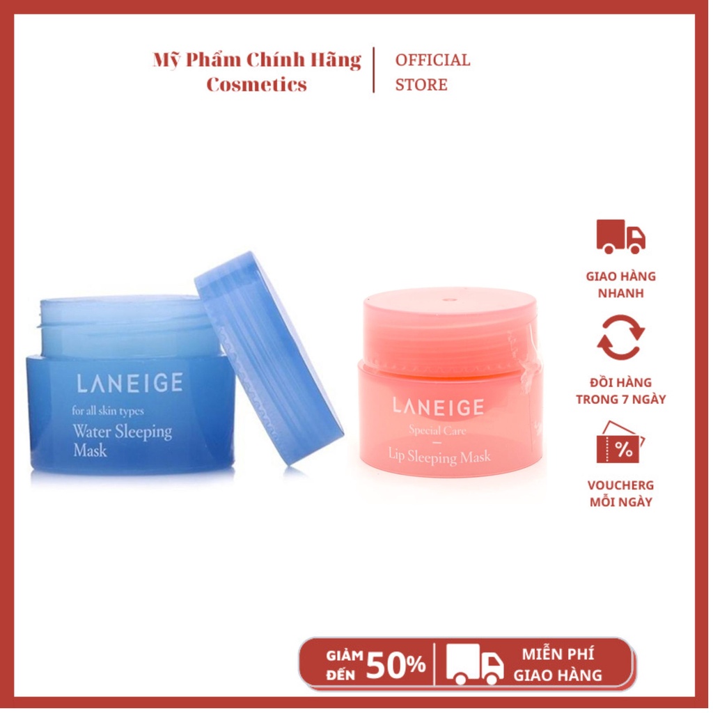 Combo Mặt Nạ Ngủ Môi Laneige Lip Sleeping Mask Berry + Mặt Nạ Ngủ Mặt