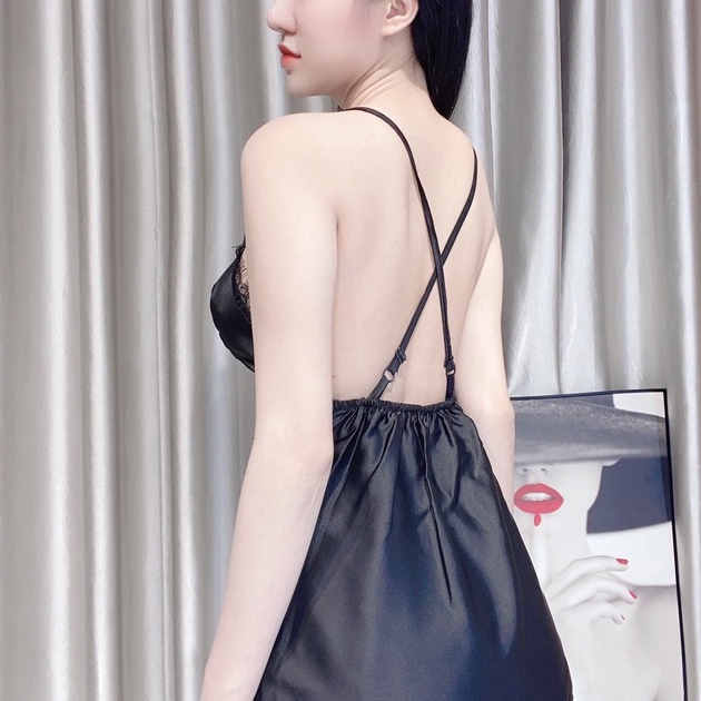 Đồ Ngủ Sexy 2 Dây Phối Ren Mi Gợi Cảm Lụa Satin Mềm Mịn Thoáng Mát Freesize - CN044 CINY | BigBuy360 - bigbuy360.vn
