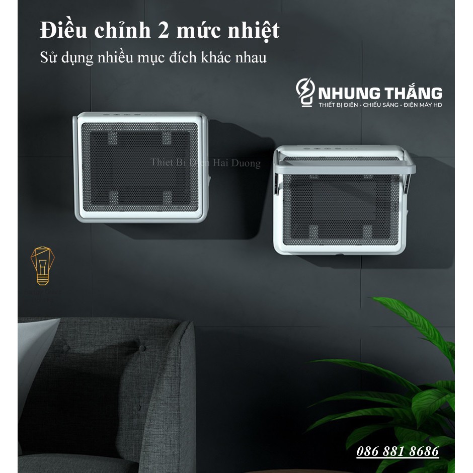 Máy Sưởi Treo Tường Phòng Tắm,Phòng Vệ Sinh,Phòng Khách,Phòng Ngủ C12 - Sưởi Gốm PTC - Chống Thấm Nước - Tiết Kiệm Điện