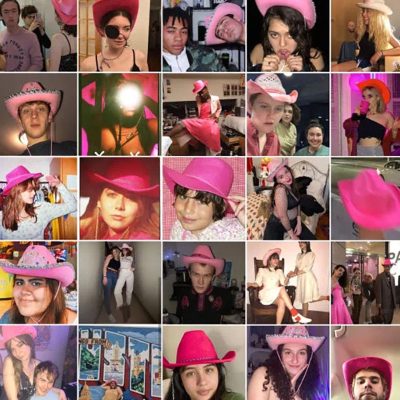 Mũ Cao Bồi Phối Lưới Dài Thời Trang Dự Tiệc