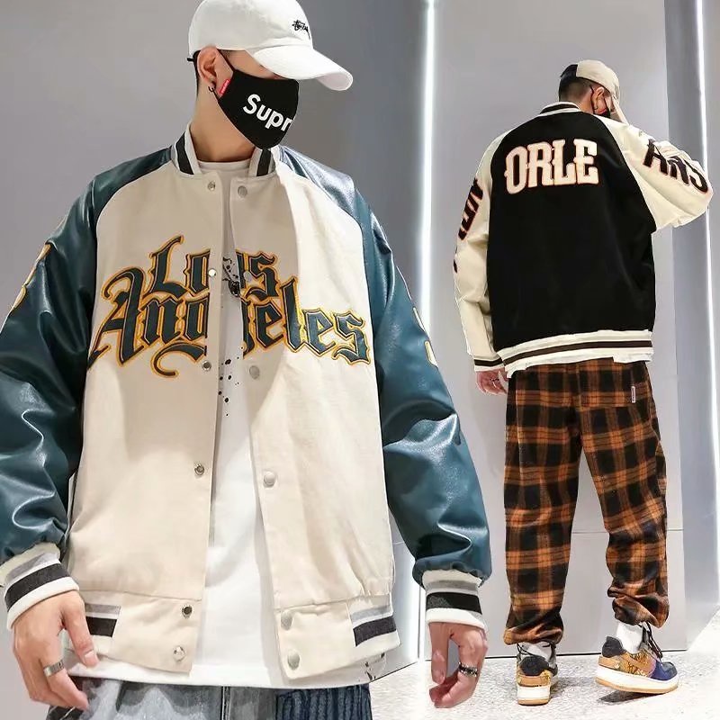 Áo khoác bóng chày thời trang hip hop thịnh hành cho nam