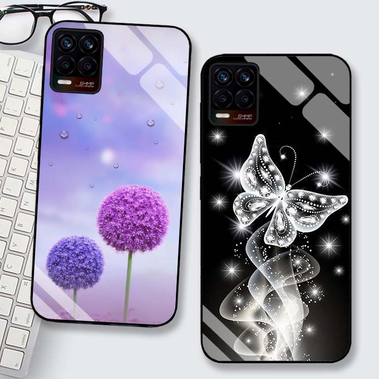 Ốp Lưng Realme 8, Realme 8 Pro Mặt kính cường lực Cao Cấp, Sang Trọng thiết kế Độc Quyền