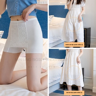 Quần mặc váy chống lộ bigsize, quần bảo hộ