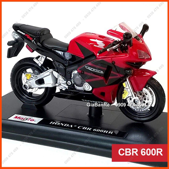 XE MÔ HÌNH 1:18 HONDA CBR 600RR - MAISTO - ĐỎ ĐEN - 8819