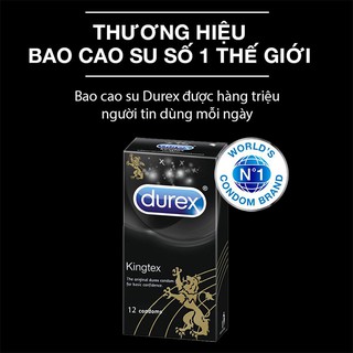 [Chính Hãng] Bao cao su Durex Kingtex 12 bao BCS