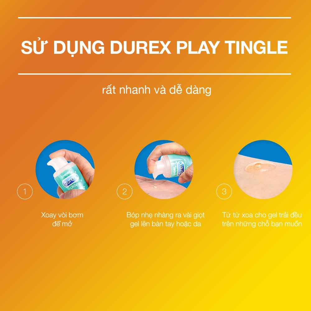 Gel Bôi Trơn Durex Play Tingling mát lạnh bạc hà chai 100ml