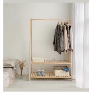 Giá Treo Quần Áo 💗💗 Kệ Treo Quần Áo Chữ A - Sào Treo Đồ 2 Tầng Gỗ Thông Tự Nhiên