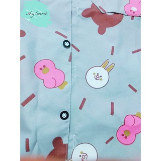 🐥Pijama xám cộc đùi vịt cute🐥