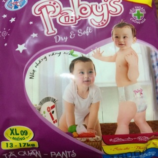 Combo 8 gói bỉm quần pabys size xl 72 miếng +km