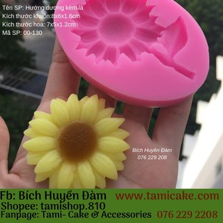 Khuôn silicon- Hoa Hướng Dương Kèm Lá