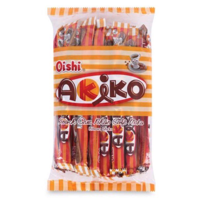 BÁNH QUE OISHI AKIKO NHÂN CAFE MOKA/ SỮA/ PHÔ MAI/ SỮA DỪA/ CUSTARD 160G