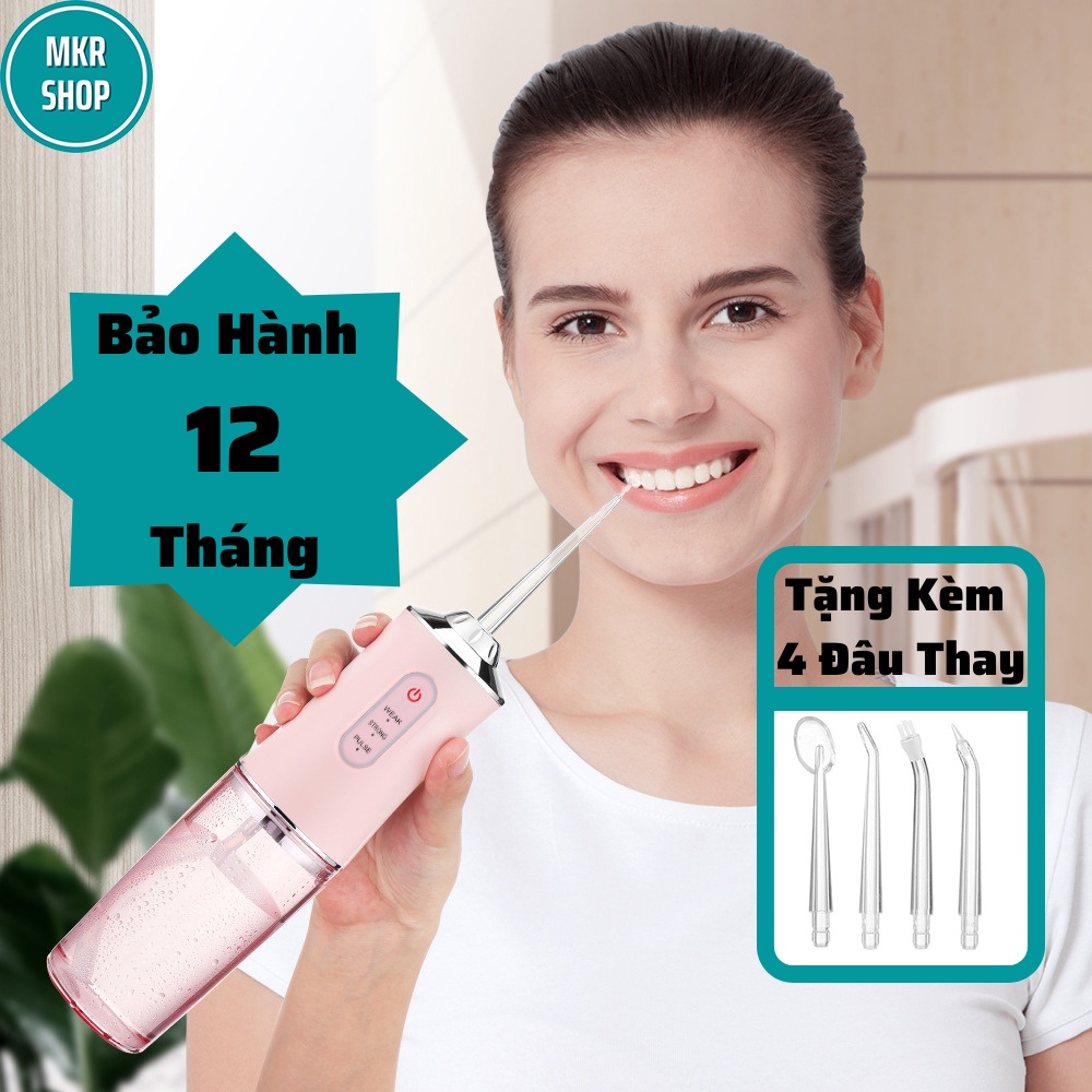 Máy Tăm Nước Cầm Tay - Tăm Nước Vệ Sinh Răng Miệng Oral Irrigator Bản Quốc Tế Chuẩn Châu Âu Chính Hãng.( TIẾNG ANH)
