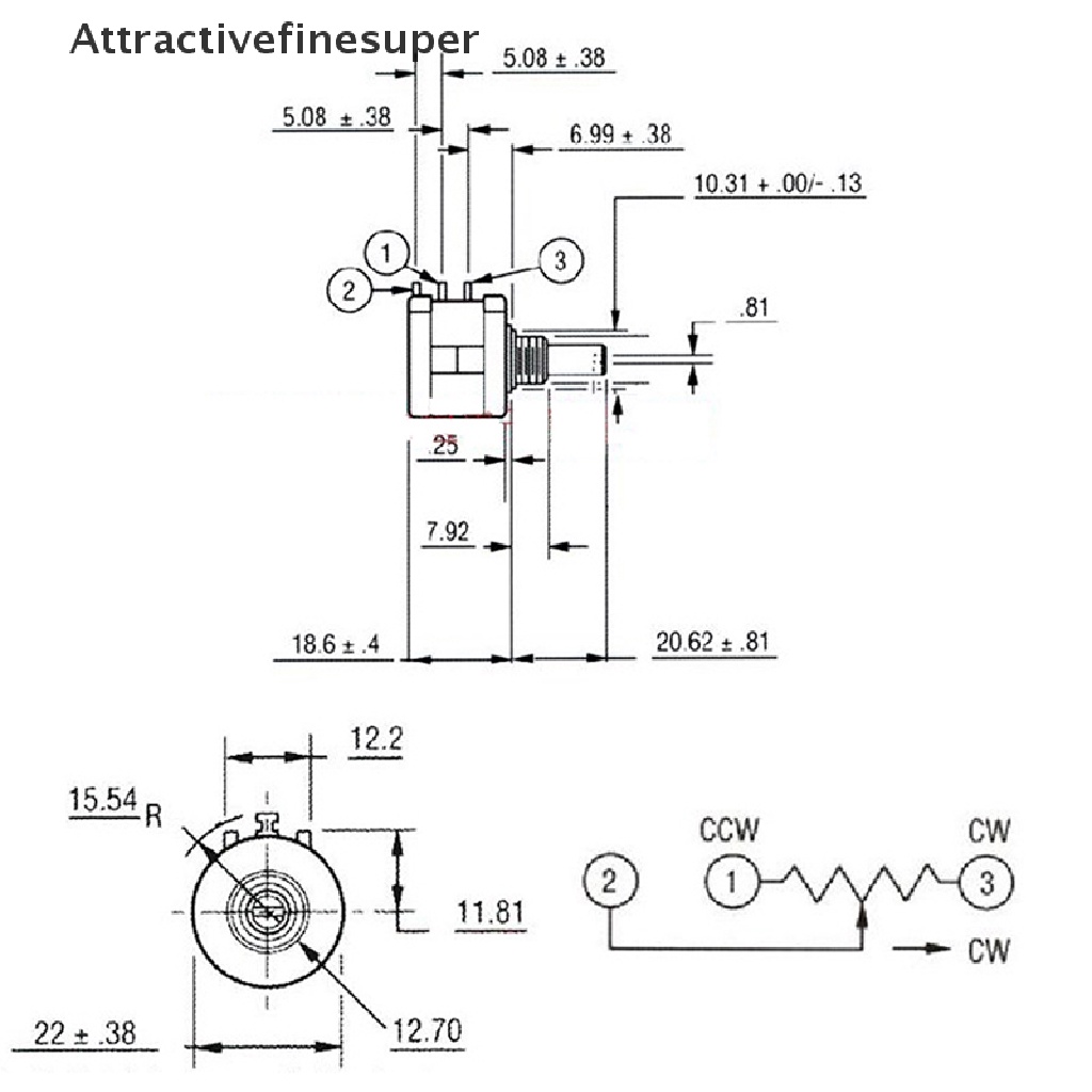 Chiết Áp Đa Năng ASVN 3590s-2-101 1K 2K 5K 10k 20K 50K 100K 100R 200R 500R