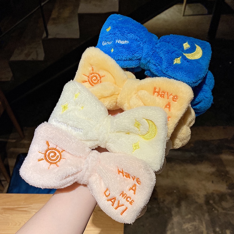 Băng đô SEAGLOCA kiểu nơ họa tiết thêu dễ thương