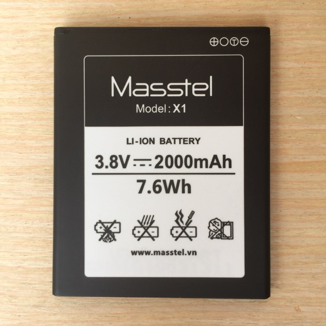 Pin Masstel X1 Chính Hãng-Dung lượng 2000 mAh-Bảo hành 6 tháng