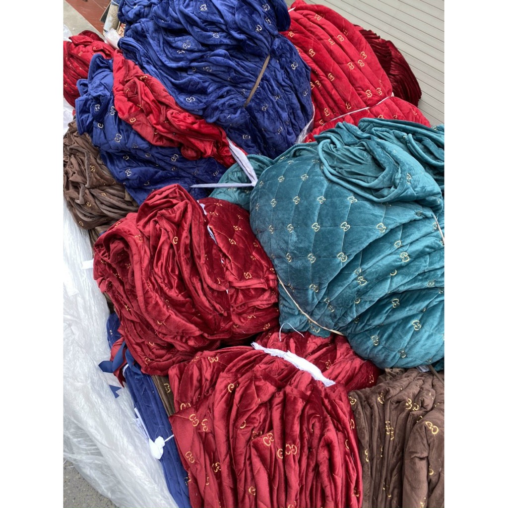 Bộ ga gối trần bông thêu muji đẹp quá, đủ size m6, m8, 2m2 | BigBuy360 - bigbuy360.vn